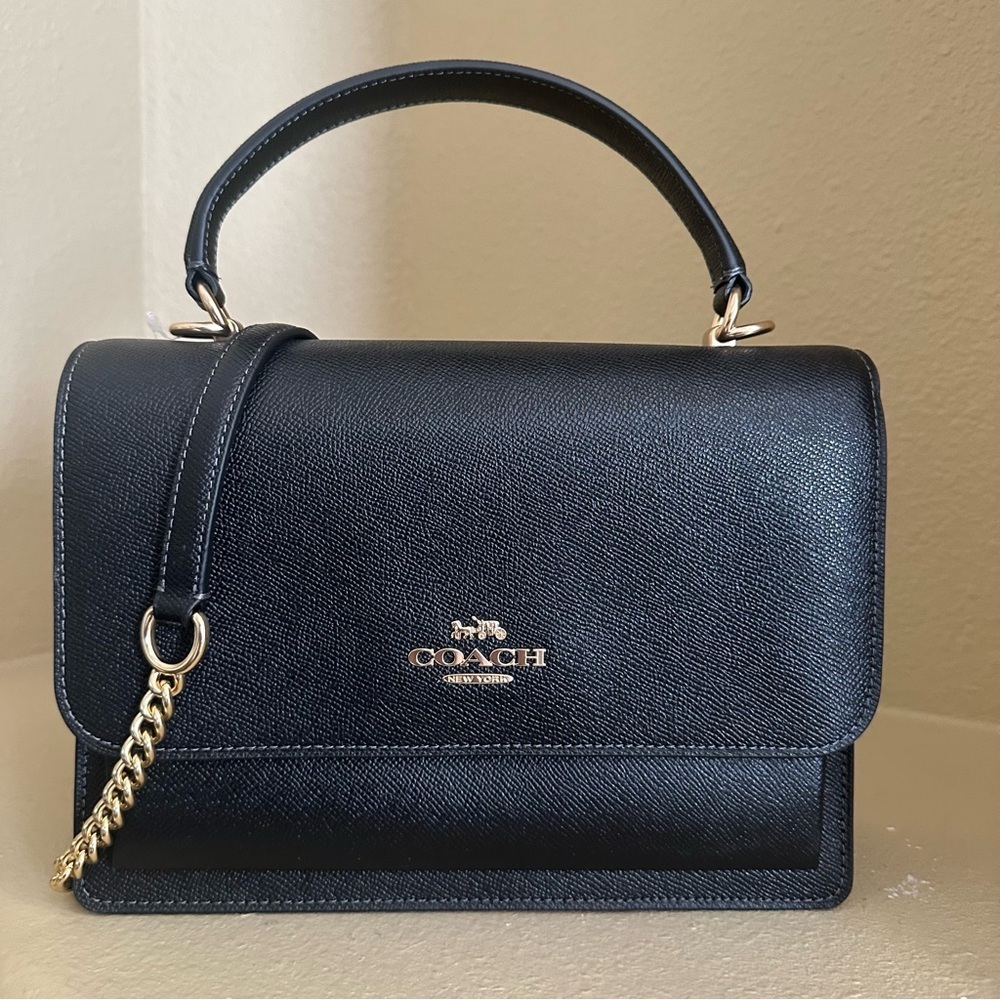New Coach Klare Top Handle Bag Elegant Black Leather Handbag - Picture 14 of 16
